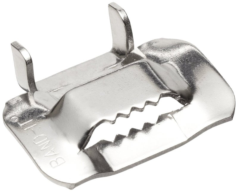 BAND-IT C25399 3/8" Wide, 0.43" Thick, 201 Stainless Steel Ear-Lokt Style Buckle (100 Per Box)
